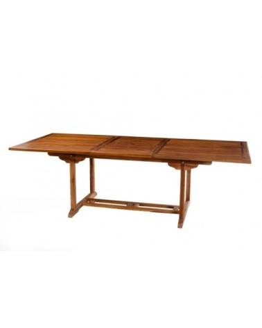 Table de jardin teck huilé extensible 8/10 personnes L240 cm