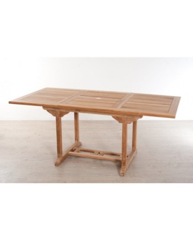 Table de jardin rect. en teck extensible 4/6 pers. L180 cm