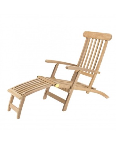 Chaise longue de jardin en teck