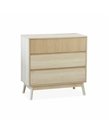 Commode de rangement décor bois, 3 tiroirs