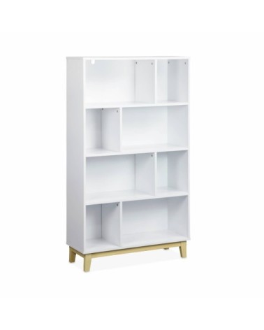 Bibliothèque scandinave blanche