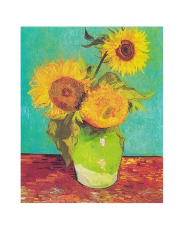 Tableau vase avec trois tournesols Vincent Van Gogh 80x100cm