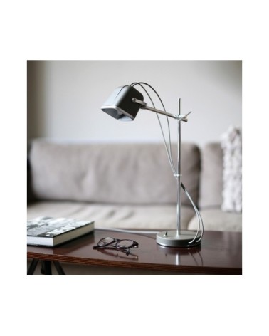 Lampe à poser en aluminium gris H60cm