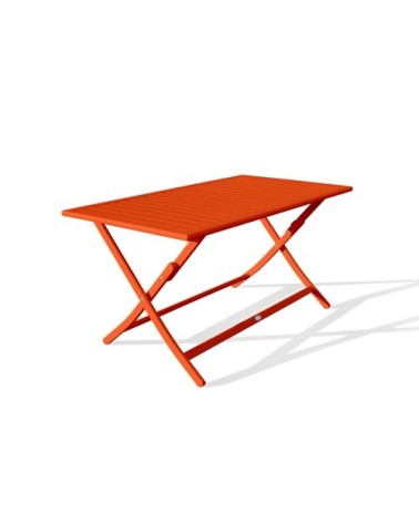 Table de jardin pliante en aluminium orange