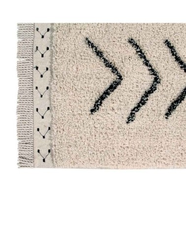 Tapis ethnique design en coton beige 120x170