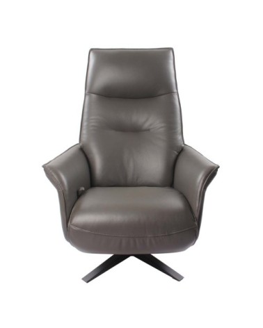 Fauteuil de Relaxation Manuel Design - Cuir Anthracite