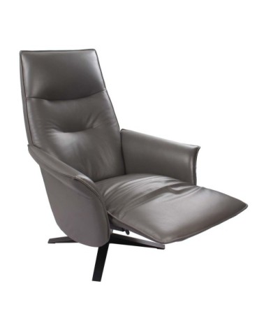 Fauteuil de Relaxation Manuel Design - Cuir Anthracite