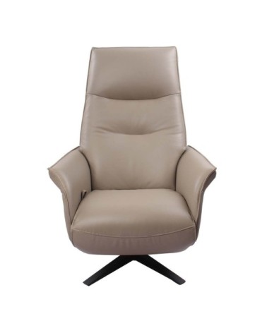 Fauteuil de Relaxation Manuel Design - Cuir Beige