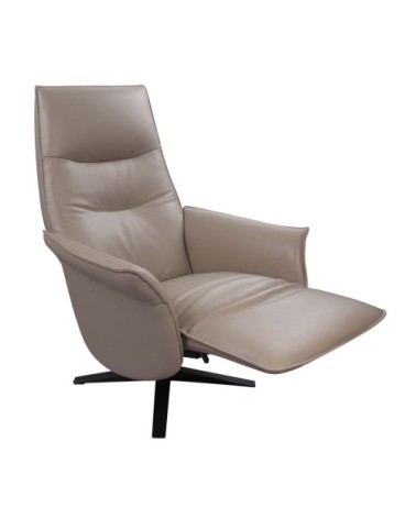 Fauteuil de Relaxation Manuel Design - Cuir Beige