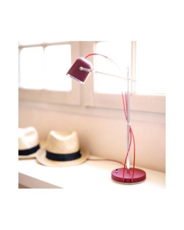 Lampe à poser en aluminium rouge H60cm