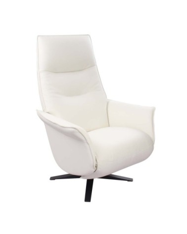 Fauteuil de Relaxation Manuel Design - Cuir Blanc