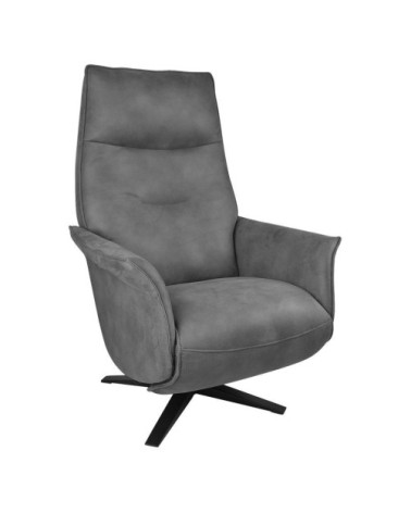 Fauteuil de Relaxation Manuel Design - Microfibre Anthracite