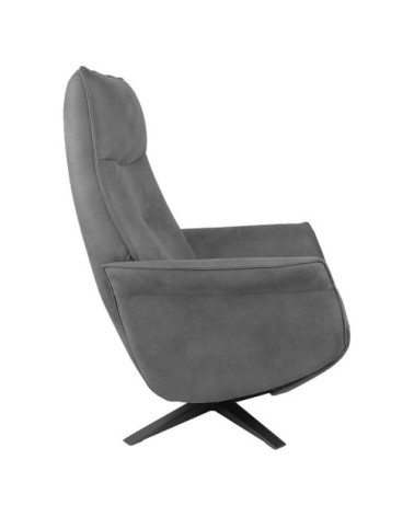 Fauteuil de Relaxation Manuel Design - Microfibre Anthracite