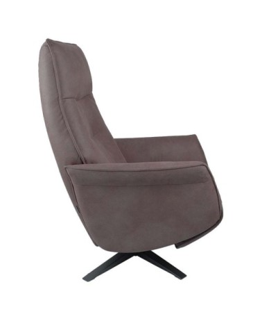 Fauteuil de Relaxation Manuel Design - Microfibre Marron