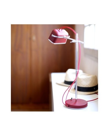 Lampe à poser en aluminium rouge H60cm