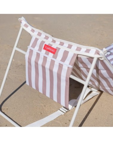 Lot de 2 Chaises de Plage Pliables Beige