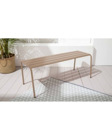 Banc de jardin en acier taupe