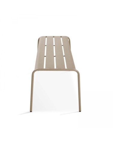 Banc de jardin en acier taupe