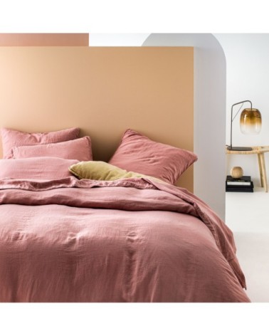 Housse de couette en chanvre lavé 240x220cm Litchi