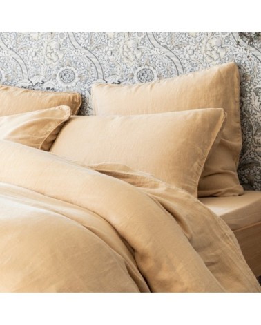 Housse de couette en chanvre lavé 200x200cm Miel