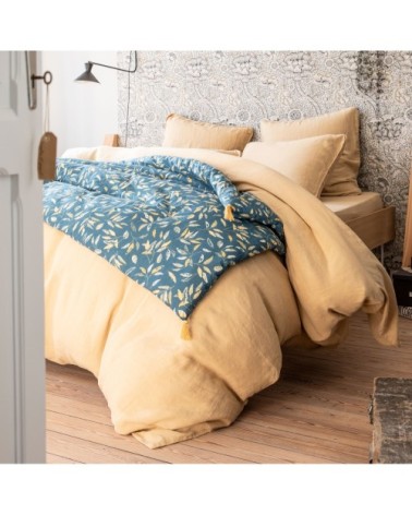 Housse de couette en chanvre lavé 200x200cm Miel