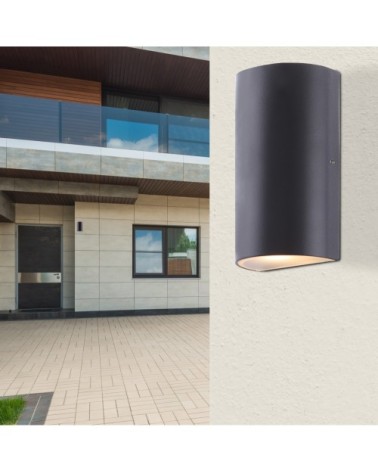 Applique extérieur en métal gris