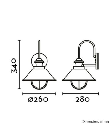 Applique extérieur en métal cuivre