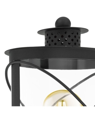 Applique extérieur en métal noir