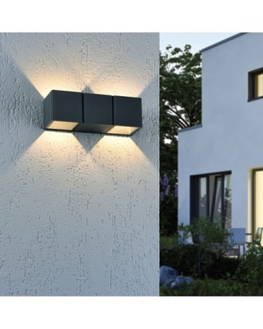 Applique extérieur en métal anthracite