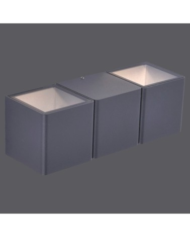 Applique extérieur en métal anthracite