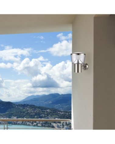 Applique metal gris led