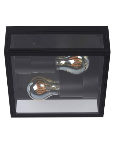 Lustre et plafonnier extérieur en aluminium noir