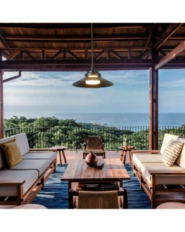 Suspension extérieur en aluminium noir