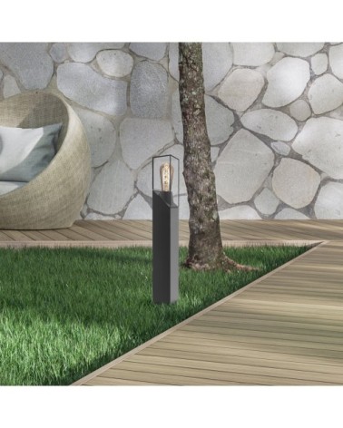 Borne extérieure en aluminium noir