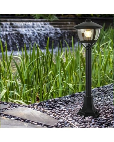 Borne extérieure en aluminium noir