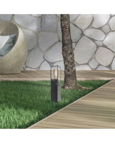 Borne extérieure en aluminium noir