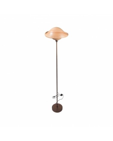 Lampadaire en bambou et pied en bronze H138