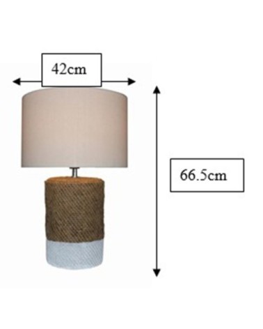 Lampe de table en concrete marron