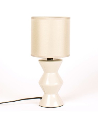Lampe de table en ceramic taupe