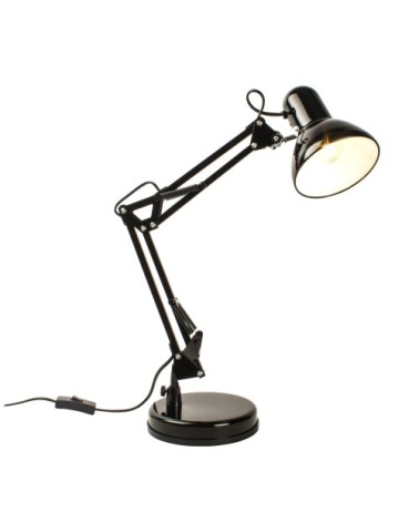 Lampe de bureau en métal noir