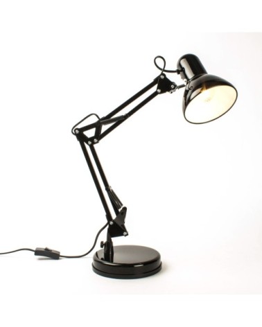Lampe de bureau en métal noir