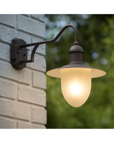 Applique extérieur en métal rouille