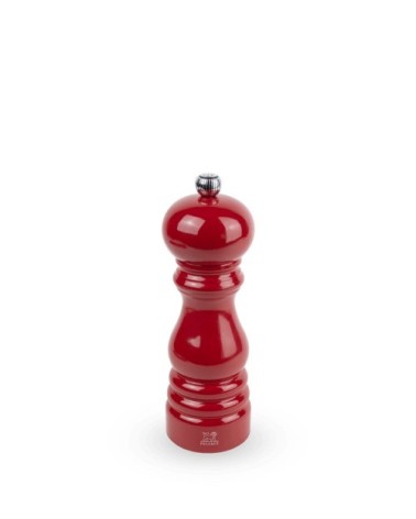 Moulin à poivre manuel en bois, laqué rouge passion, 18 cm - 7in