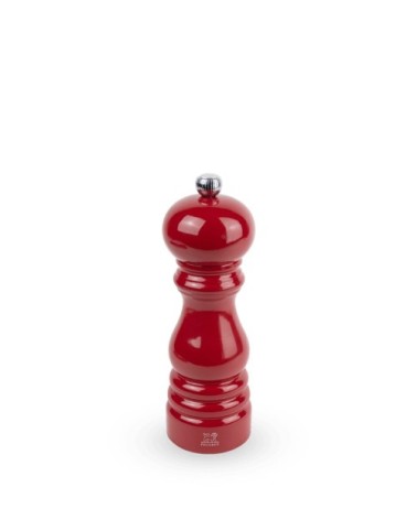 Moulin à sel manuel en bois, laqué rouge passion, 18 cm - 7in