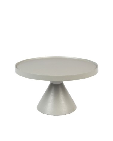 Table basse en métal D60cm gris