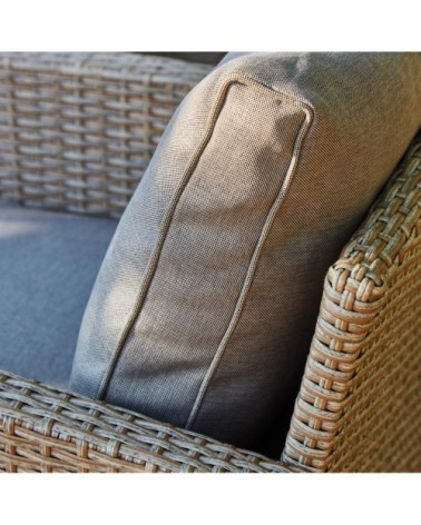 Ensemble de jardin en rotin synthétique et acier avec table haute