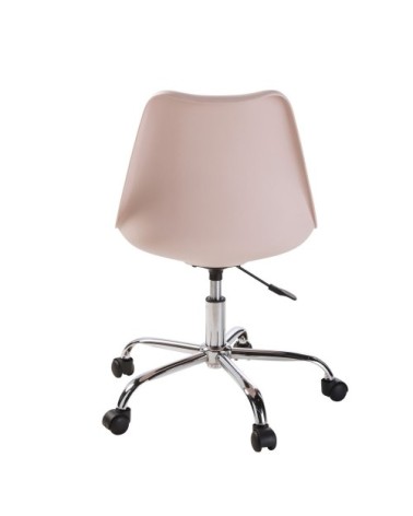 Chaise de bureau à roulettes rose