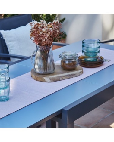 Table de jardin en aluminium gris anthracite 4 personnes