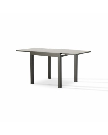 Table de jardin en aluminium marron 160/80×80 cm