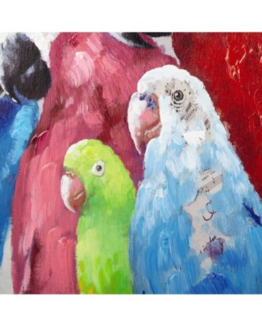 Toile perroquets multicolores, 70x200 cm